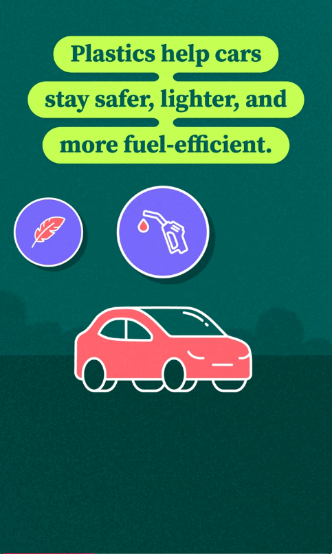 Plastics help cars stay safer, lighter, and more fuel-efficient. 
